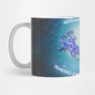 Christmas Collection Magic Reindeer in the Icy Glacial Winter Sky Mug